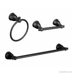 Moen Matte Black Bath Collection - Toilet Paper/Towel Bar/Ring