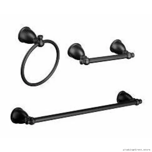 Moen Matte Black Bath Collection - Toilet Paper/Towel Bar/Ring