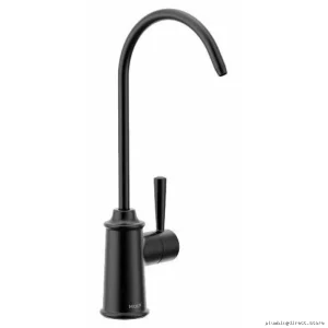 Moen Matte Black Beverage Faucet with Smooth Pour Design