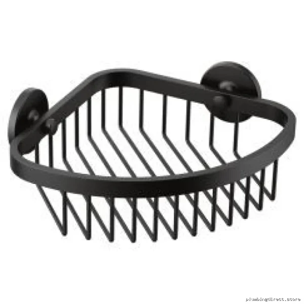 Moen Matte Black Corner Shower Basket - Perfect for Tub Storage YB0275BL