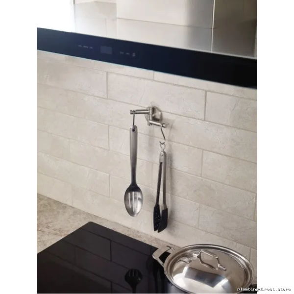 Moen Matte Black Double Robe Hook with Swivel Mount YB0402BL