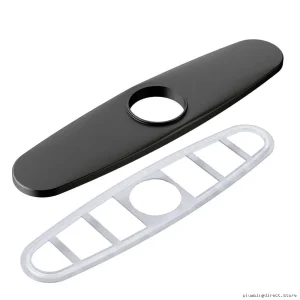 Moen Matte Black Faucet Deck Plate - Model 141002BL