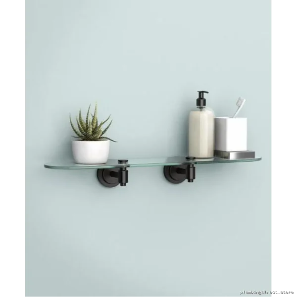 Moen Matte Black Glass Bathroom Shelf DN0790BL - Premium Shower Organizer - Image 4