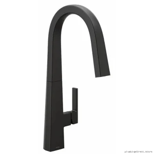 Moen S75005BL Kitchen Faucet with Pull-Down Spray & Matte Black Finish