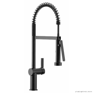 Moen Pre-Rinse Kitchen Faucet with Spring Pulldown Spray - Matte Black 7822BL