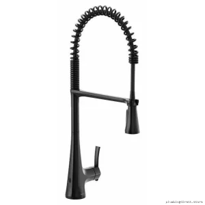 Moen Matte Black Pull-Down Kitchen Faucet with MotionSense Wave Spray