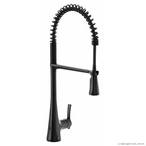 Moen Matte Black Pull-Down Kitchen Faucet with MotionSense Wave Spray