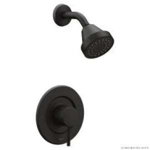 Moen Matte Black Posi-Temp Shower Trim - Eco-Friendly, Precise Temperature Control