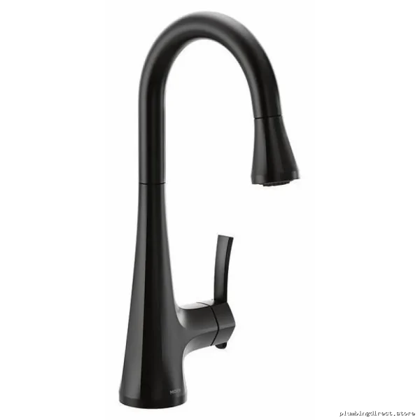 Moen Matte Black Pull Down Kitchen Faucet with Sprayer S6235BL