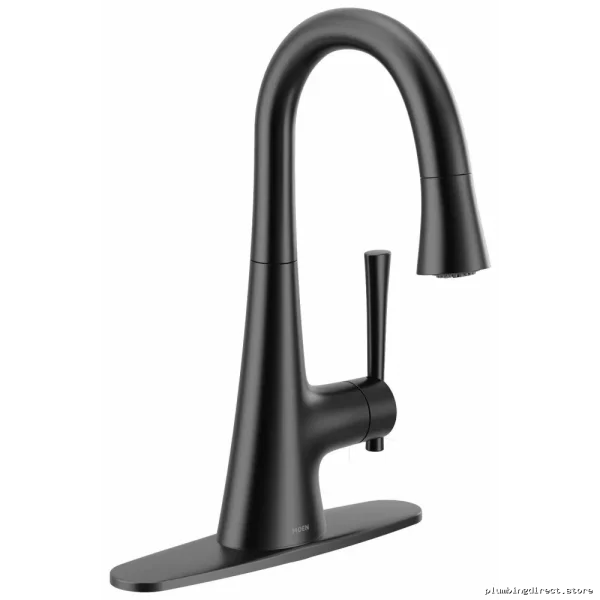 Moen Matte Black Pull-Down Kitchen Faucet with Sprayer 6126BL