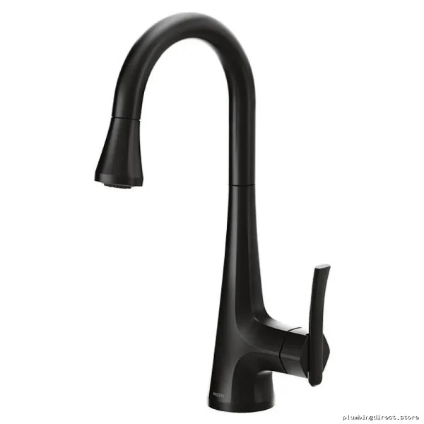 Moen Matte Black Pull Down Kitchen Faucet with Sprayer S6235BL - Image 2