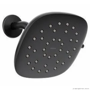 Moen Matte Black Rainshower Head with Adjustable Dial 2.5 GPM Magnetix Dock