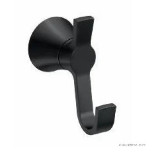 Moen Matte Black Robe Hook - Modern Bathroom Hardware Y0703BL