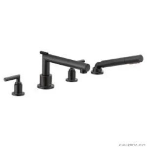 Moen TS93004BL Matte Black Roman Tub Faucet Kit w/ Handheld Shower