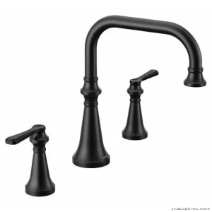 Moen Matte Black Roman Tub Faucet Trim - Colinet TS44503BL