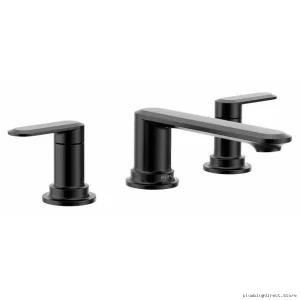 Moen Matte Black Roman Tub Faucet Trim - 3 Hole Bathroom Fixture T6503BL