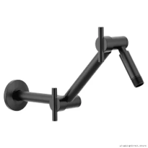 Moen Matte Black Adjustable Shower Arm S116BL - Customizable Height & Angle