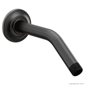 Moen Matte Black Shower Arm with Flange S122BL - Rothbury Series