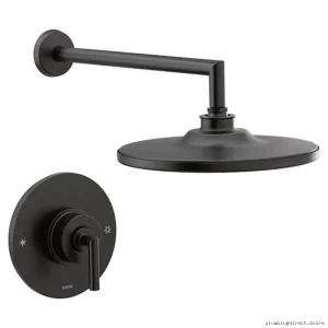 Moen Matte Black Shower Trim Kit with Posi-Temp Valve TS22002BL
