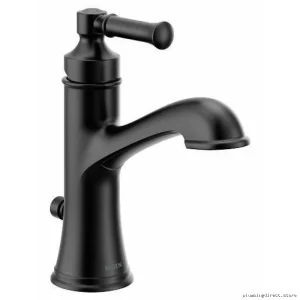 Moen Matte Black Single Handle Bathroom Faucet 6803BL by Dartmoor