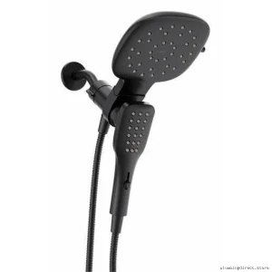 Moen Matte Black Square Shower Combo with Dial Control and Magnetic Dock