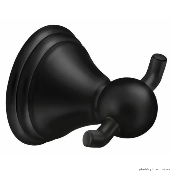 Double Robe Hook - Stainless Steel Bathrobe Hook Matte Black Moen
