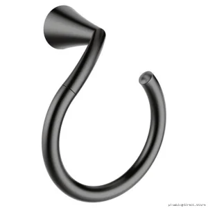 Moen Matte Black Towel Ring - Modern Bathroom Hardware YB2386BL