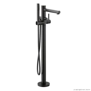 Moen Matte Black Floor Mount Tub Faucet with Handheld Shower 395BL