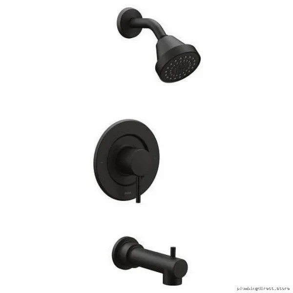 Moen Matte Black Tub Shower Trim with Posi-Temp Water Control T2193EPBL