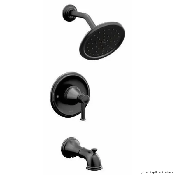 Moen Matte Black Tub & Shower Trim - Adjustable High-Flow Posi-Temp T2313BL