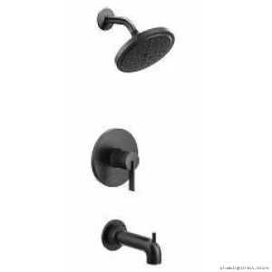 moen modern matte black tub shower trim kit sleek design