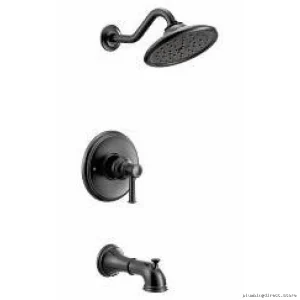 Moen Matte Black Tub Shower Trim - Belfield M-Core 3 Series UT3313EPBL