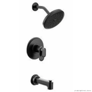 Matte Black Tub & Shower Trim Eco-Performance M-Core 4 Series Greenfield UT4323EPBL Moen