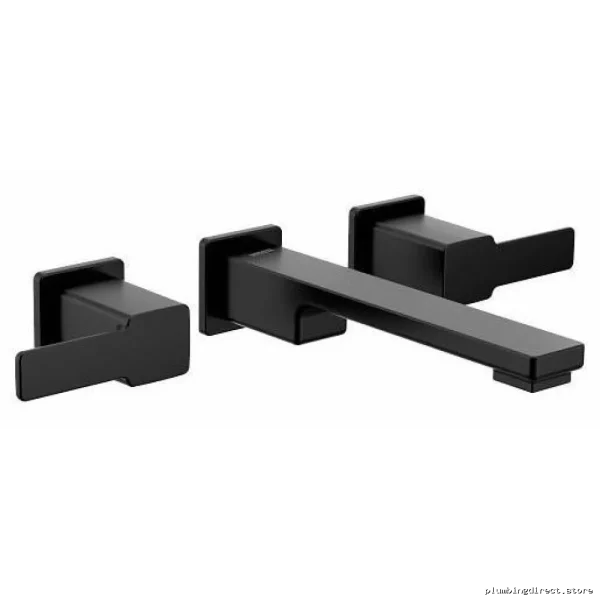 Moen TS6731BL Matte Black 90° Wall-Mount Bathroom Sink Faucet Trim Set