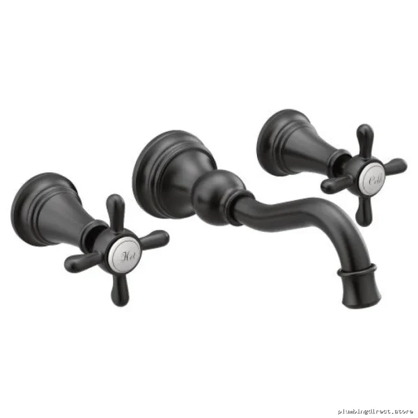 Moen Matte Black Wall Mount Bathroom Faucet Trim - Model TS42112BL - Image 2