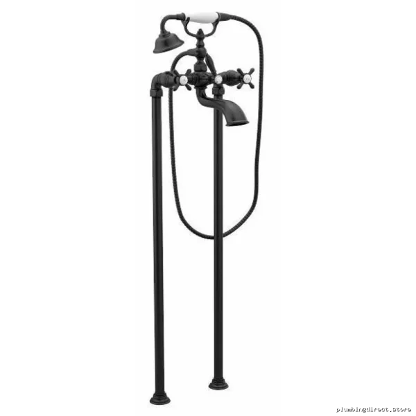 Moen Matte Black Wall-Mounted Bath Tub Filler - Modern Design S22105BL