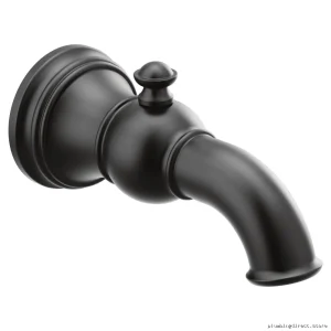 Moen Matte Black Weymouth Diverter Tub Spout S12104BL