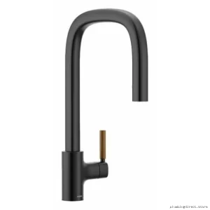 Modern Matte Black Pull-Down Kitchen Bar Faucet by Moen