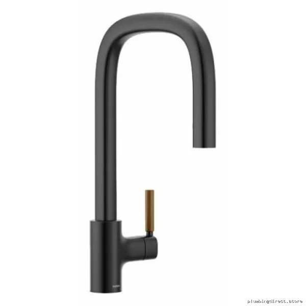 Modern Matte Black Pull-Down Kitchen Bar Faucet by Moen