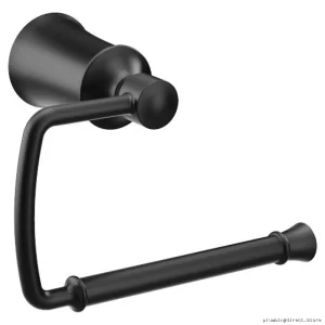 Moen Modern Matte Black Wall Mount Toilet Paper Holder