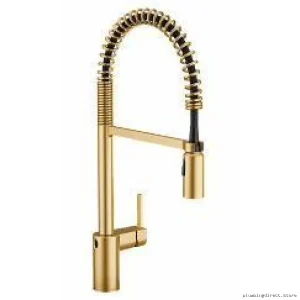 Moen MotionSensor Hands-Free Pull Down Kitchen Faucet w/Pre Rinse – Brushed Gold
