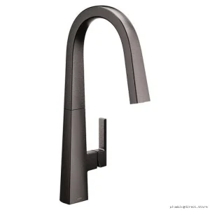 Moen Black Stainless Pull Down Kitchen Faucet S75005BLS Nio Series