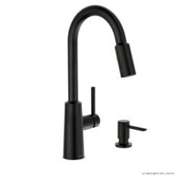 Moen Nori Kitchen Faucet - Pull-Down Spray & Soap Dispenser Faucet in Matte Black