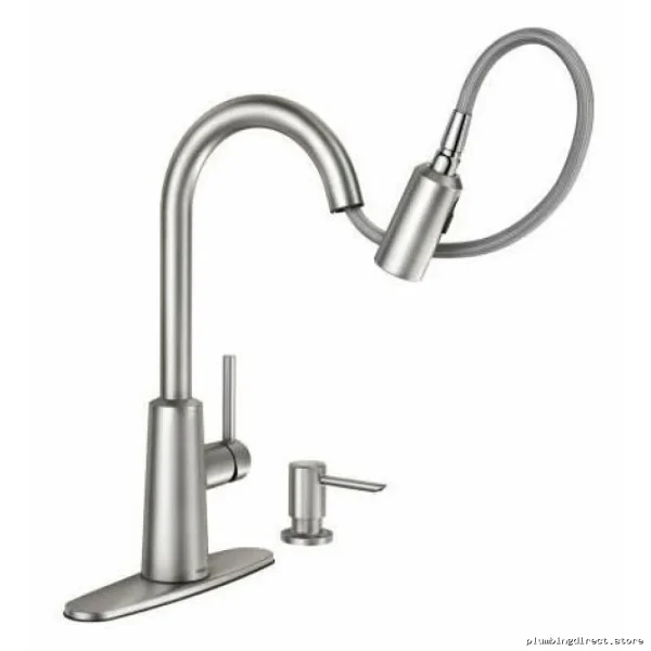 Moen Nori Kitchen Faucet with Pulldown Spray & Built-in Soap Dispenser - Spot-Resistant Stainless Steel 87066SRS