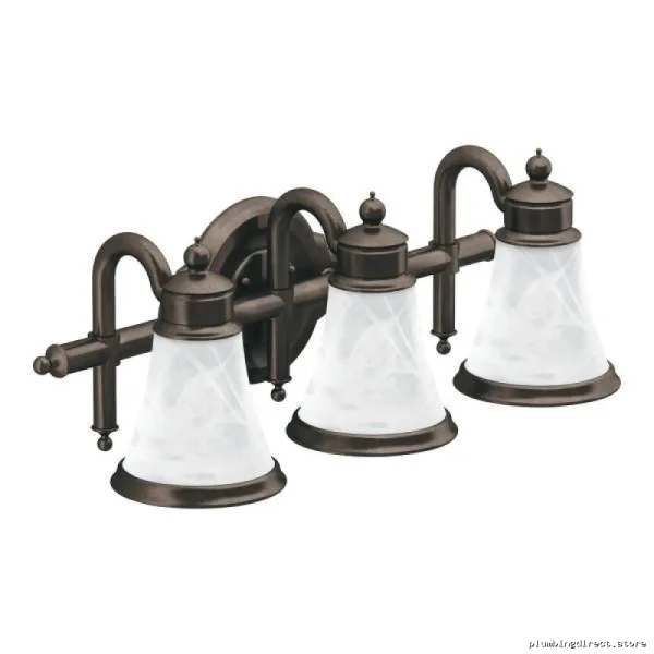 Moen Oil Rubbed Bronze Wall Sconce with 3 Glass Globes YB9863ORB - Image 2