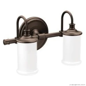 Moen Oil Rubbed Bronze Belfield Twin Globe Wall Sconce