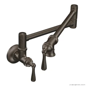 Moen Oil Rubbed Bronze Pot Filler - Traditional Design for Easy Cooktop Filling