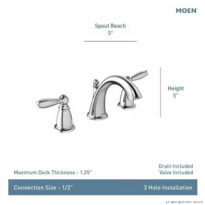 Moen Oil Rubbed Bronze Widespread Bathroom Faucet Brantford TV6620ORB