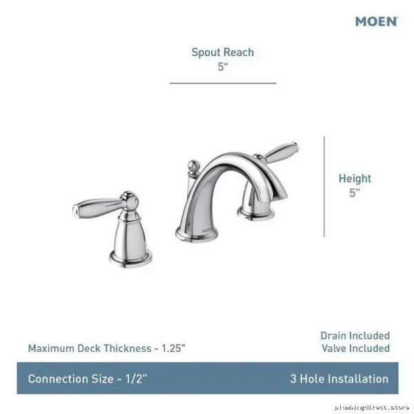 Moen Oil Rubbed Bronze Widespread Bathroom Faucet Brantford TV6620ORB