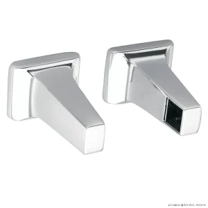 Moen P5100 Chrome Towel Bar Mounts (2-Pack) – Modern Design for Bathrooms